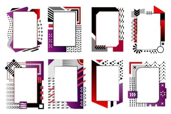 Abstract Frame Templates: Modern Editable Vector Designs