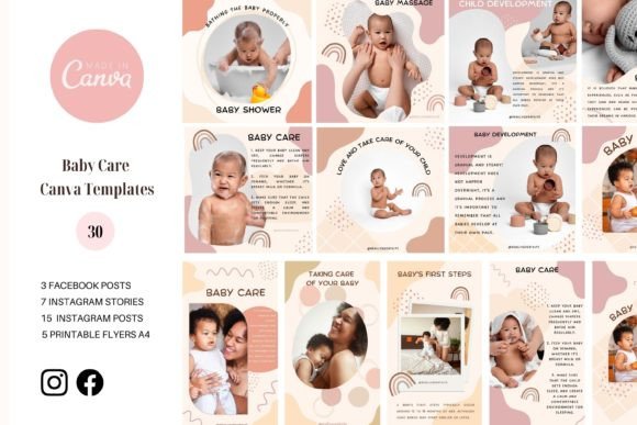 Baby Care Canva Templates: Design for New Parents