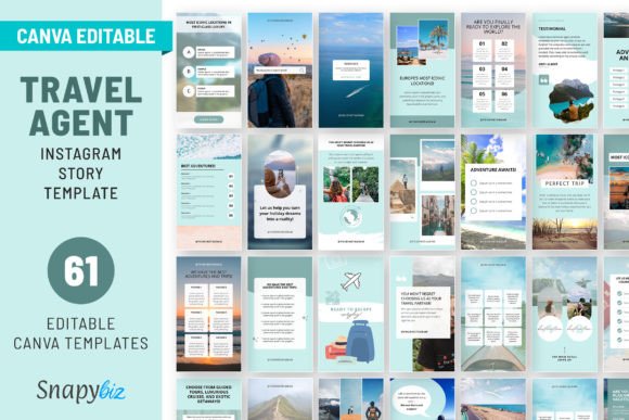 Elevate Your Brand with Travel Agent IG Canva Story Templates