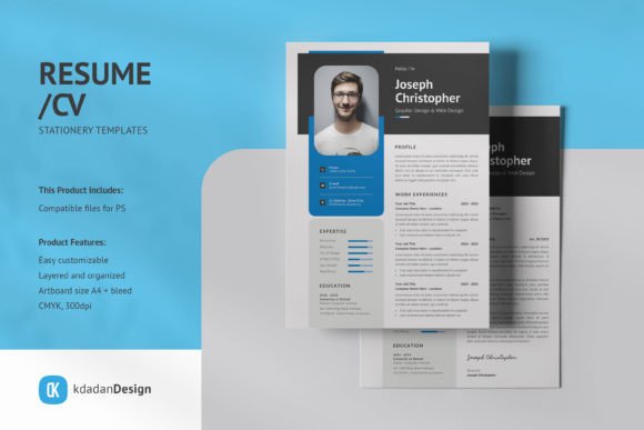 Elevate Your First Impression with Resume/CV PSD Design Templates Vol 176