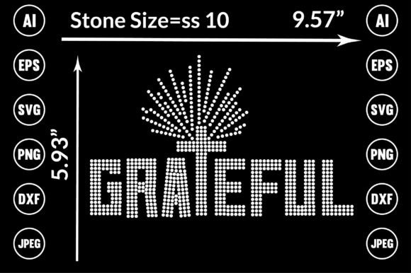 Grateful Rhinestone Templates Design: Instant Sparkle for Your Projects