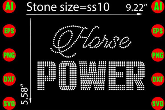 Horse Power Rhinestone Templates Design: Bling Your Brand