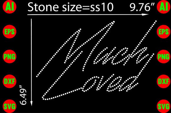 Much Loved Rhinestone Templates: A Sparkling Design Asset