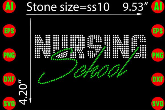 Nursing School Rhinestone Templates: A Sparkling Design Asset