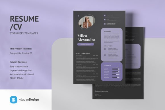 Resume/CV PSD Design Templates Vol 164: A Modern Edge for Your Career