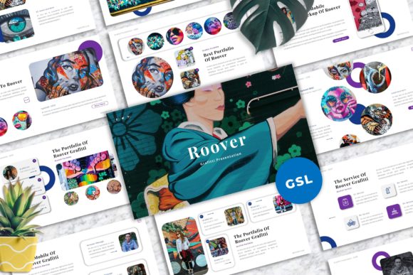Roover Graffiti Googleslide Templates: Urban Edge for Your Presentations
