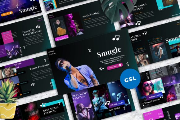Smugle: Modern Musician Googleslide Templates for Creatives
