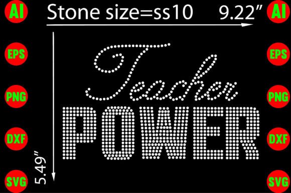 Teacher Power Rhinestone Templates: Bold Design for Impactful Projects